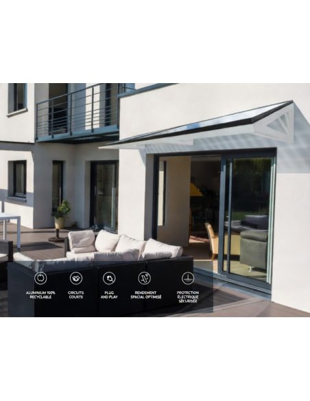 "marquise solaire plug and play", "auvent porte", "électricité gratuite maison"